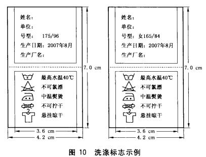 洗涤标志示例