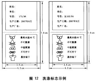 洗涤标志示例