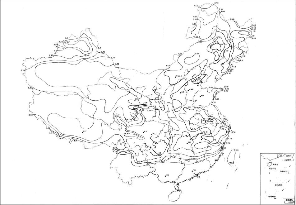 全国基本雪压分布图