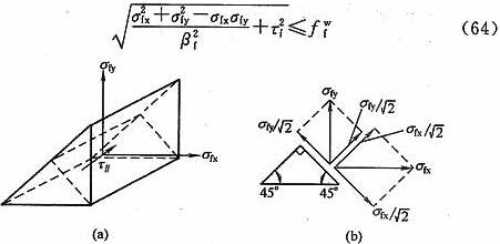  角焊缝σfx、σfy和τf共同作用