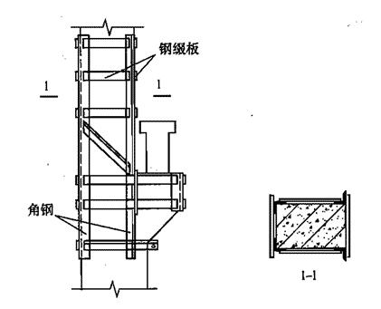 阶形柱上柱底部加固