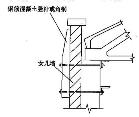 屋架之承长度不足用托木加固