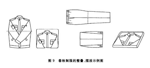 春秋制服的整叠、摆放示例图