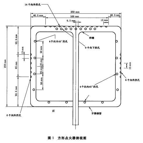 方形点火器俯视图