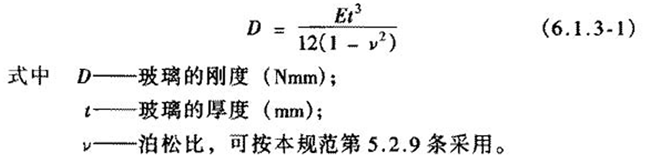 单片玻璃的刚度D