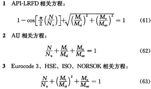 Mo、Muo分别为组合荷载下支管平面外弯矩与节点仅受平面外弯矩作用时的极限承载力计算公式