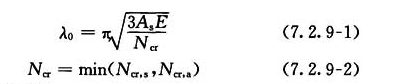 稳定系数φ的换算长细比λ0确定