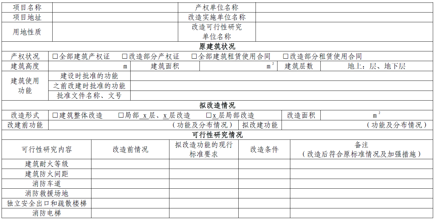 既有建筑改造消防技术可行性研究报告