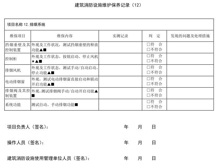 建筑消防设施维护保养报告书