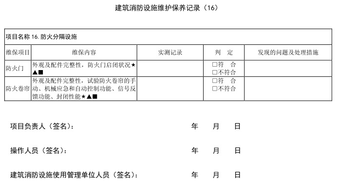 建筑消防设施维护保养报告书