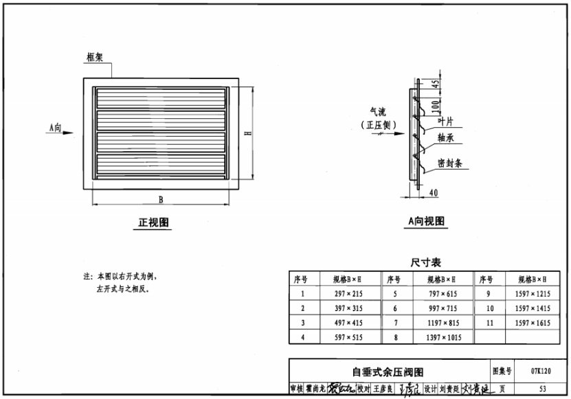 余压阀选型参数