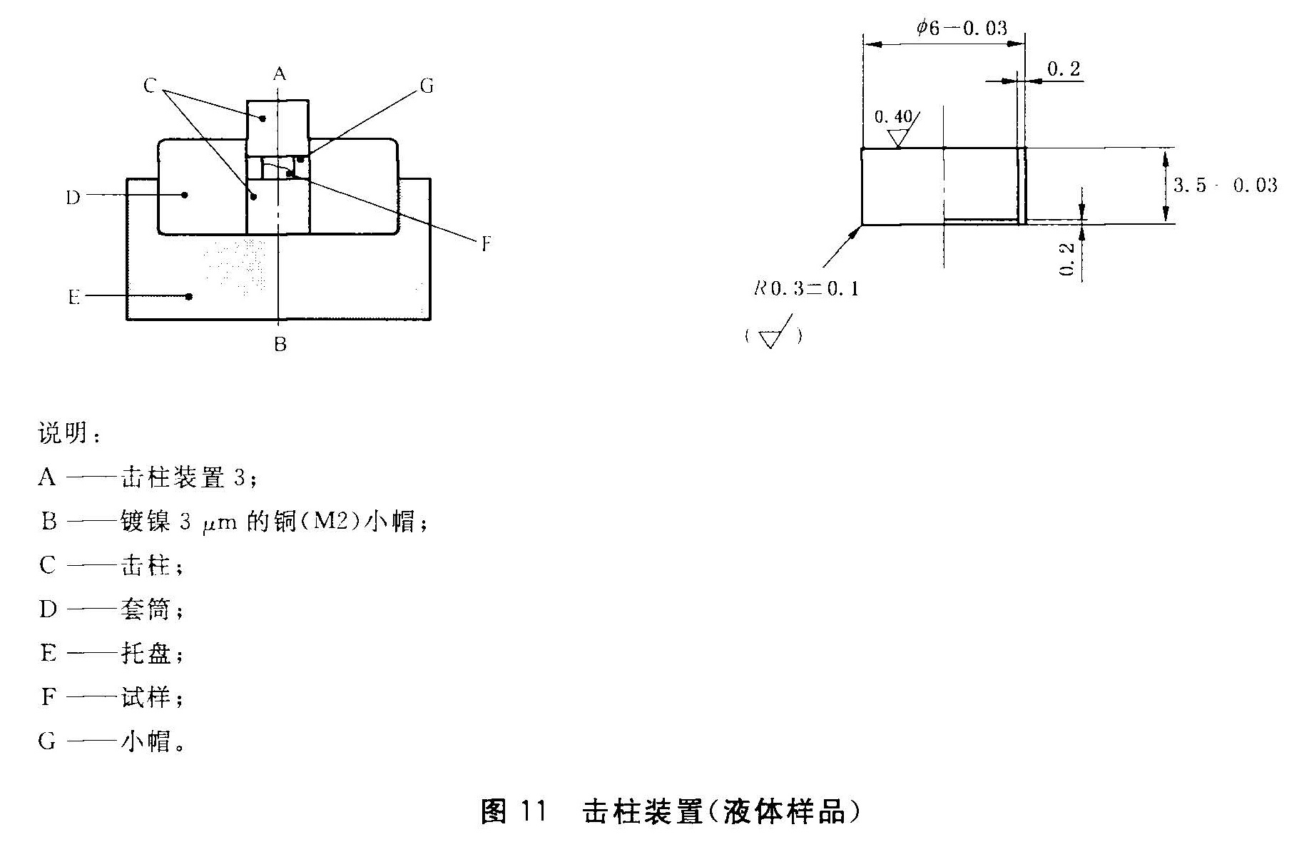 图10 击柱装置（固体样品）