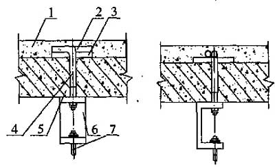图8 穿楼板螺栓固定示意