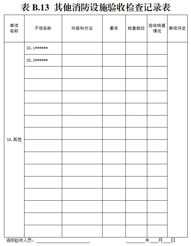 验收检查记录表