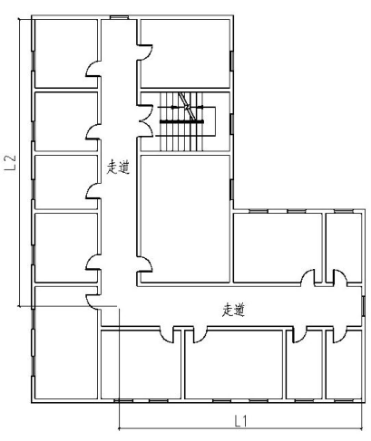 附图12.3.7-1 “L”形走道