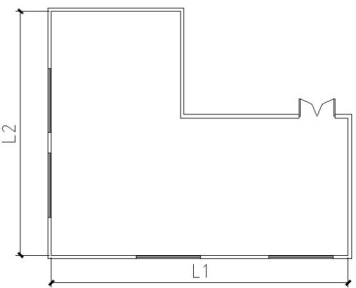 附图12.3.8-1 L 形房间