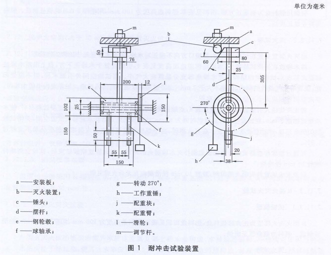 图1 耐冲击试验装置