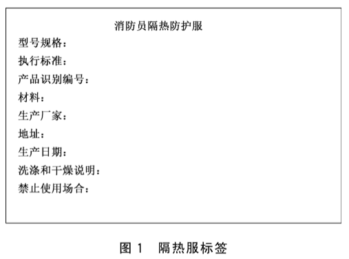 图1 隔热服标签