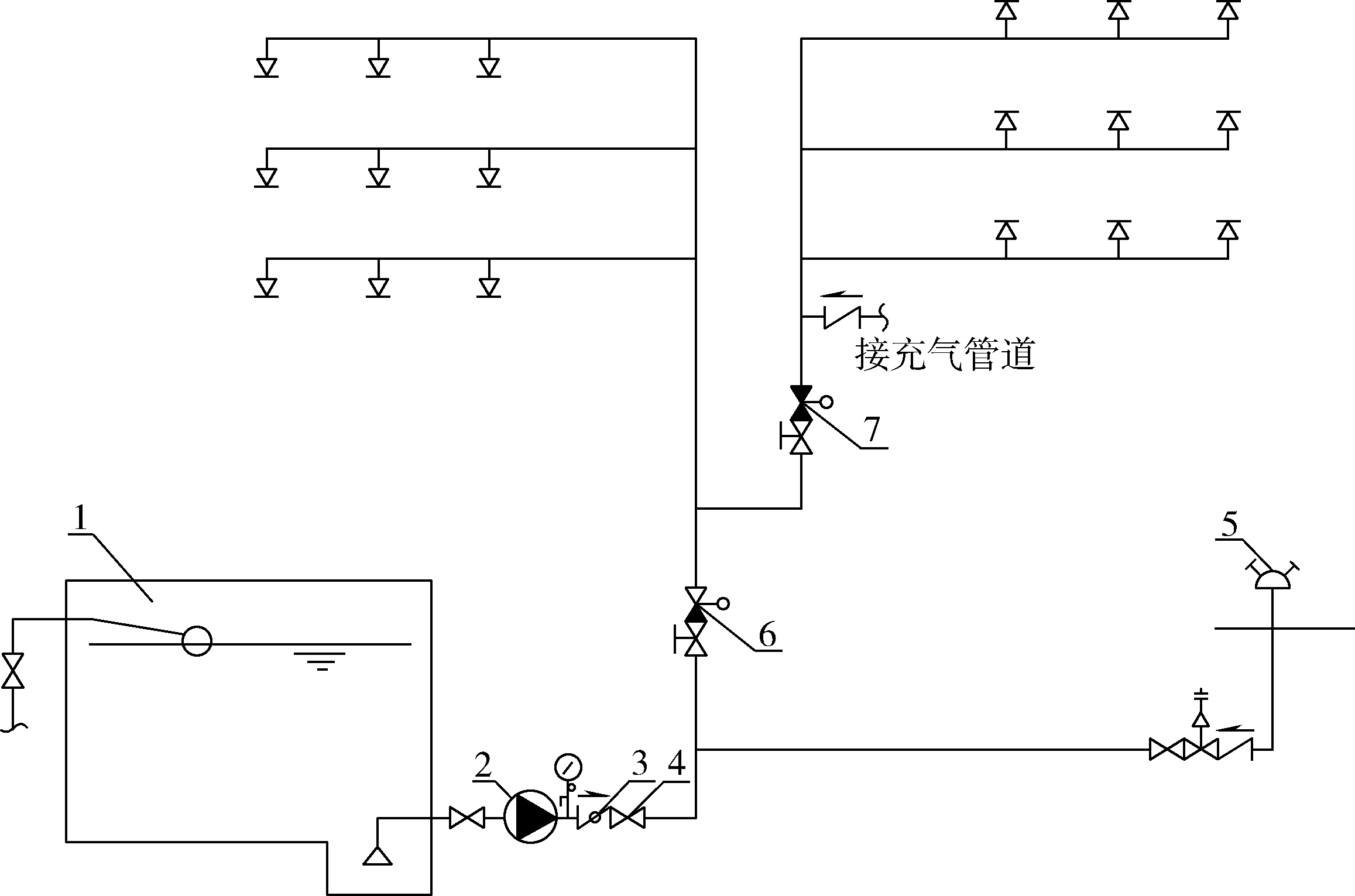 其它系统接入湿式系统示意图