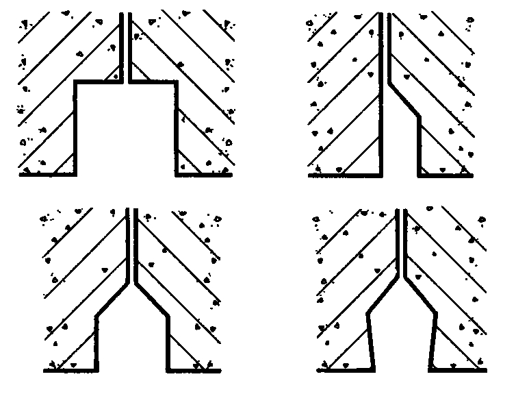 图8.1.8  管片嵌缝槽断面构造形式