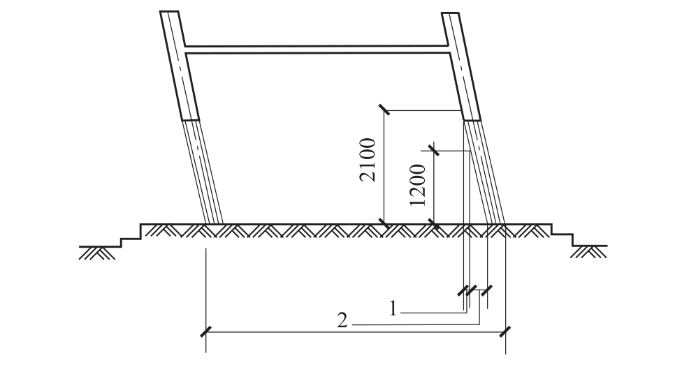 图8  斜围护结构