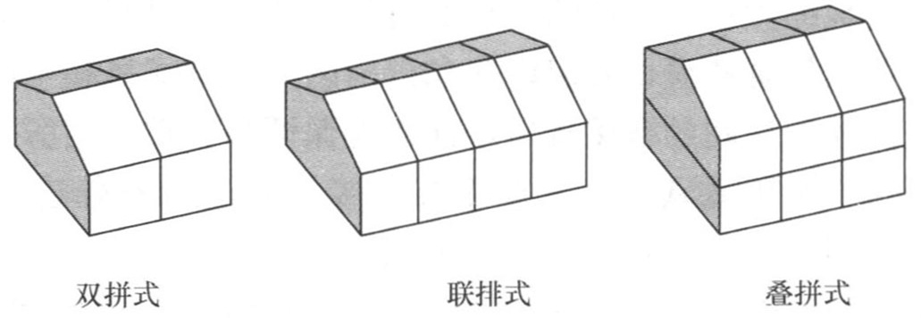 图2 农村居住建筑组合布置形式示意