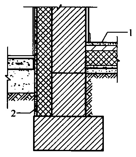 图10 室内地坪以下墙面保温做法示意