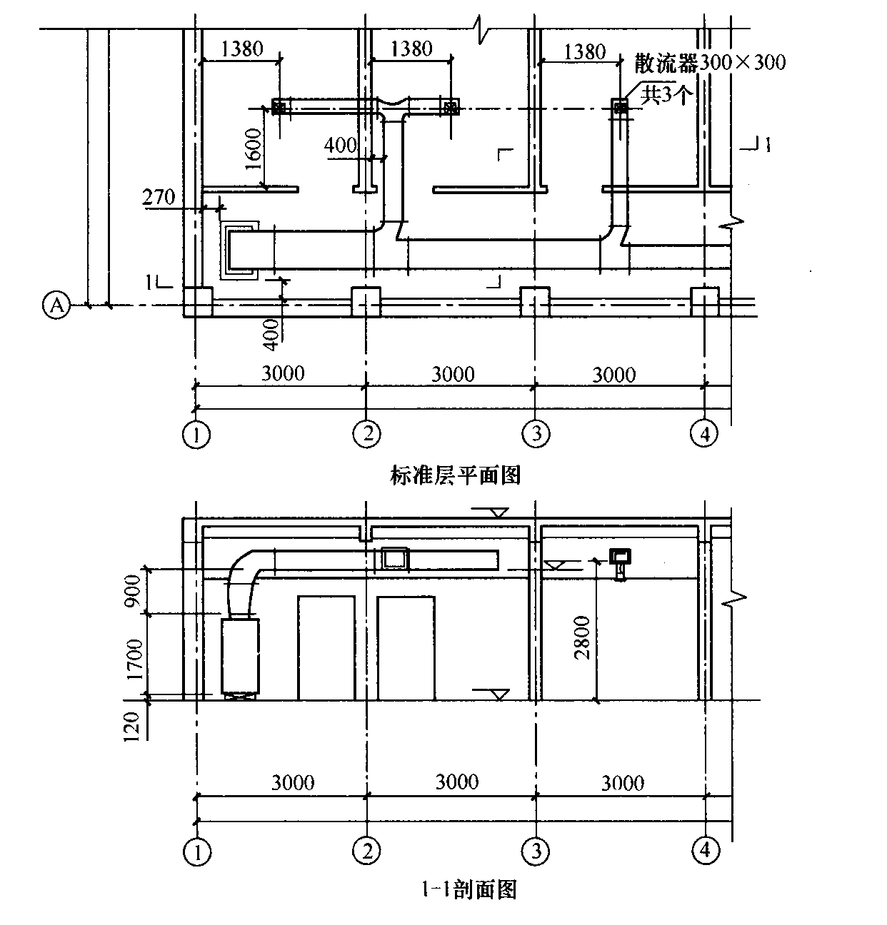 图4.2.3 平、剖面示例