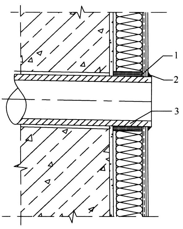 图11 穿墙管道安装示意
